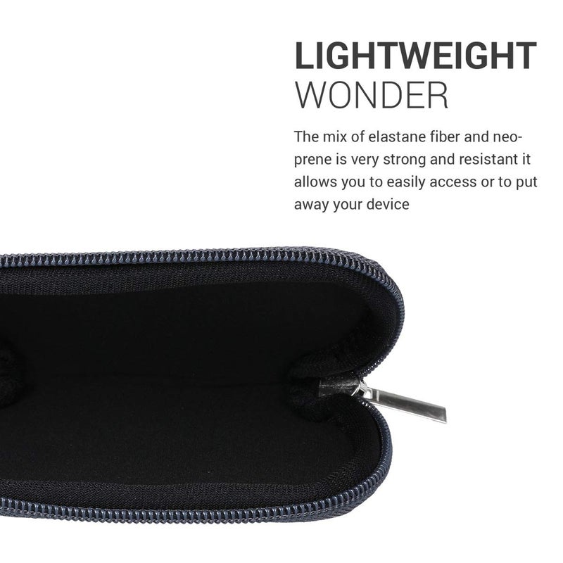 kwmobile Neoprene Case Compatible with Apple Magic Mouse 1/2 - Case for Mouse Soft Pouch Carry Bag - Grey - Image 3